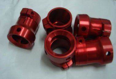 Aluminium Red anoda CNC Presisi machined Bagian AL7075 0.005mm 4 Axis
