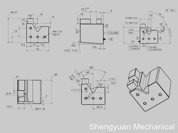 Disesuaikan CNC Precision Machining Polishing D2 0,005 kerataan Mount Jig