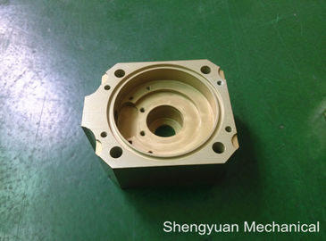 Dingin Konversi CNC Precision Machining Aluminium 5083 powdercoat Emas Kuning Perumahan