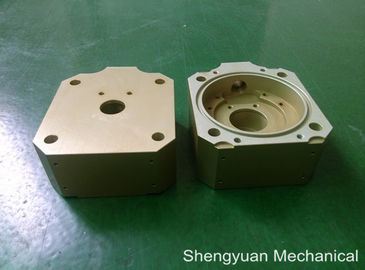 Dingin Konversi CNC Precision Machining Aluminium 5083 powdercoat Emas Kuning Perumahan