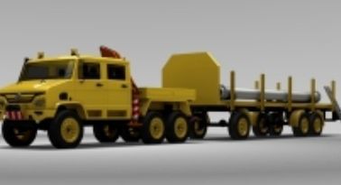 136 KW Transport Semi Trailer Pipeline Memperbaiki Pemeliharaan Kendaraan Underground Pipeline