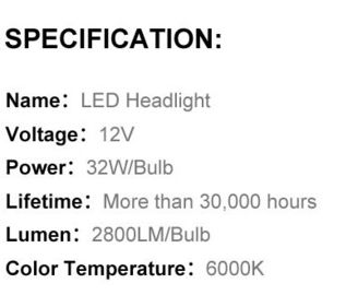 Mobil / Auto Spare Parts H1 LED Headlight 32W 2800LM 6000K Putih Headlamps