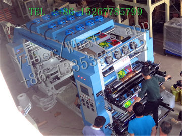 4 Mesin Warna Flexo Printing untuk mencetak gulungan kertas / film Plastik