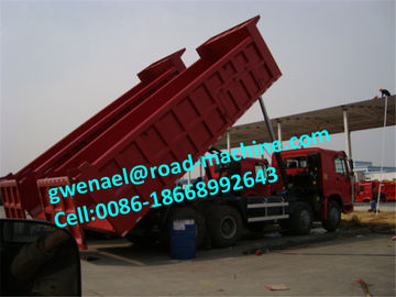 HOWO 8x4 Tugas berat Dump Truck 50ton truk tipper 10 roda truk pembuangan sampah HYVA sistem mengangkat hidrolik